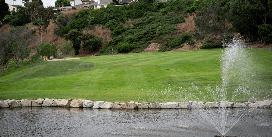 fountain on golf course